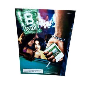 2000 KOOL Cigarettes Nightlife Ad Green Y2K Club Style Magazine Print